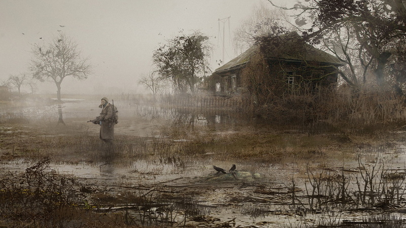 Mac Rebisz, Fog, Pripyat, House, STALKER, Soldiers, by Mac Rebisz, 1080P