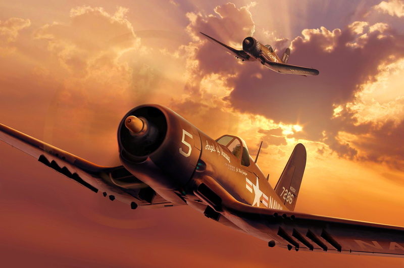 USMC, USA, 2K, carrier-based fighter, F4U-4 Corsair, Chance-Vought, US NAVY, American, Figure