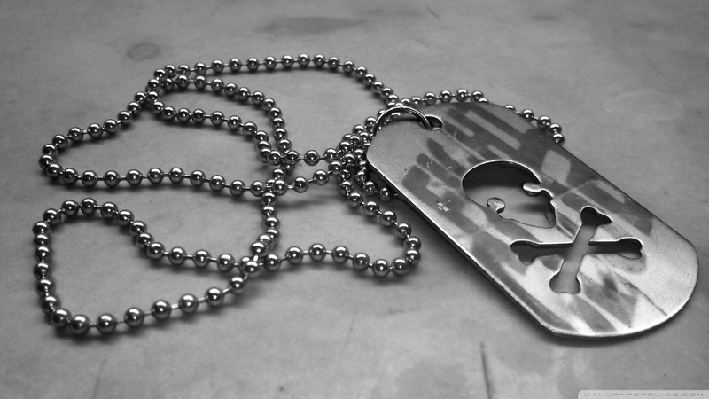 skull, cut, stainless, photography, logo, collar, black, steel, white, necklace, dogtag, 3d and abstract, chain, 1080P, pendant