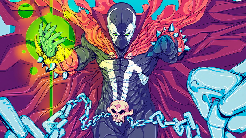 1080P, chains, Spawn, skull