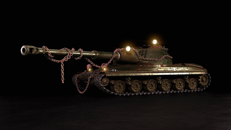 tank, 60TP The Marauder, chains, 2K, war, CGI, rust, fictional, 3D, lights, military, 60TP, Cold War, skull, metal
