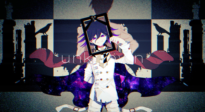 indoors, musical equipment, human arm, cape, danganronpa 3, headdress, standing, electric guitar, Anime, unrecognizable person, music, skill, front view