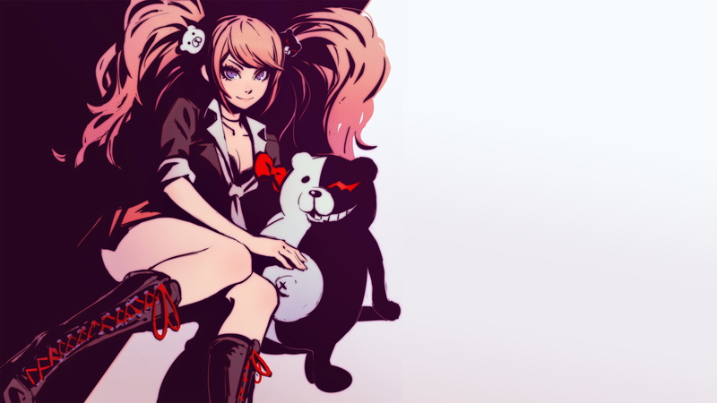 Danganronpa, Monokuma (Danganronpa), Junko Enoshima, 4K