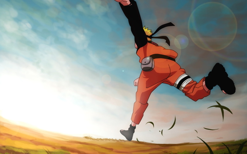 720P, anime, Naruto: Shippuden, art, hd, x, naruto, shippuden, uzumaki, Running