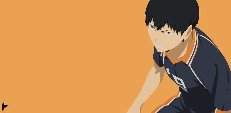 men, looking, young adult, waist up, obscured face, Haikyu!!, indoors, yellow background, copy space, clothing, portrait, Tobio Kageyama, side view, standing