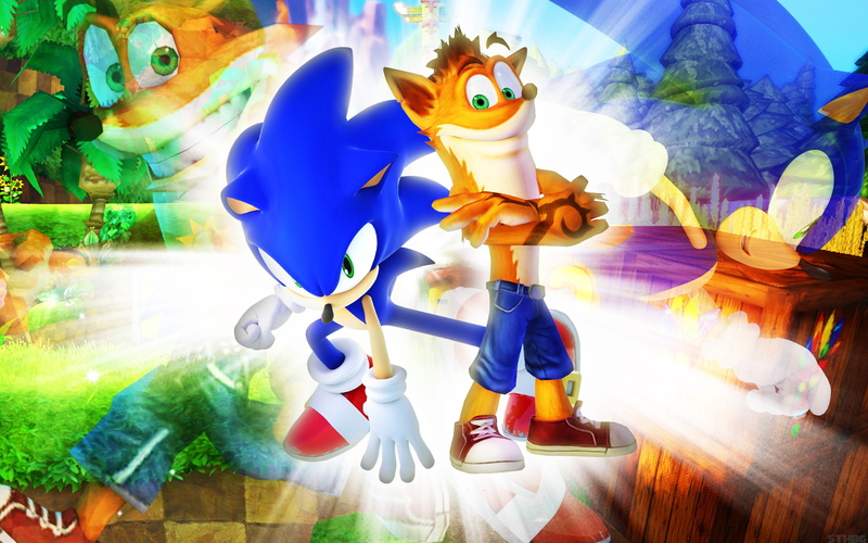 Crash Bandicoot, Sonic the Hedgehog, Sonic, 1080P, video games, Sega