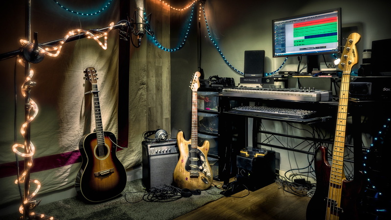 guitar, 1080P, music, Studio, instrumento