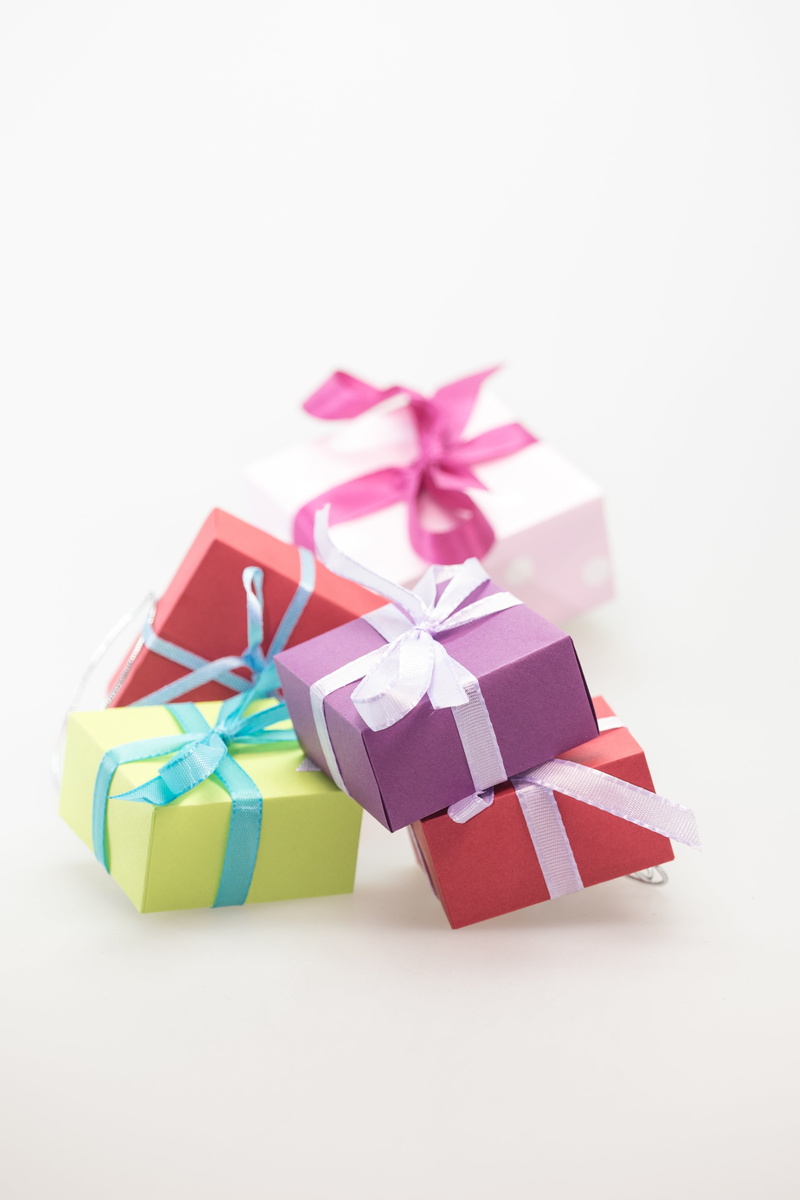 white background, indoors, five, color, mothers day, birthday, gift box, wrapping paper, advent, gift, red, still life, paper, give, gifts, packed, no people