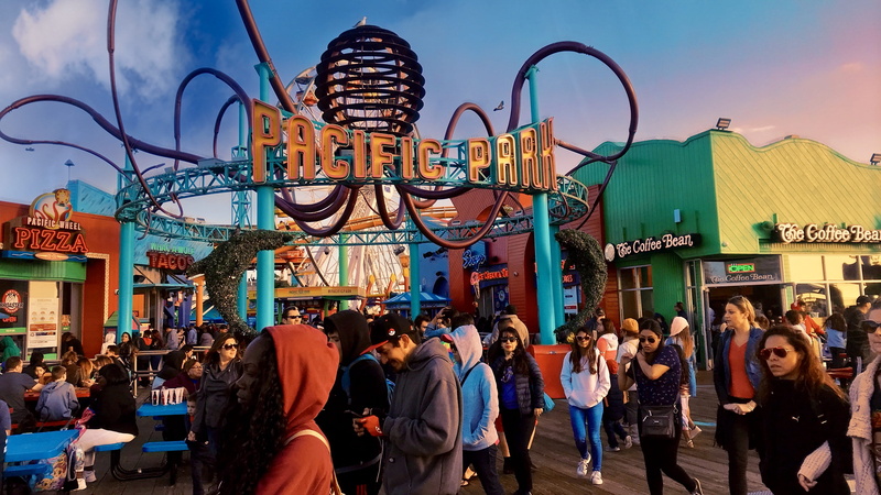 arts culture and entertainment, ocean, theme park, leisure activity, group of people, celebration, carnival, men, travel destinations, sky, pacific park