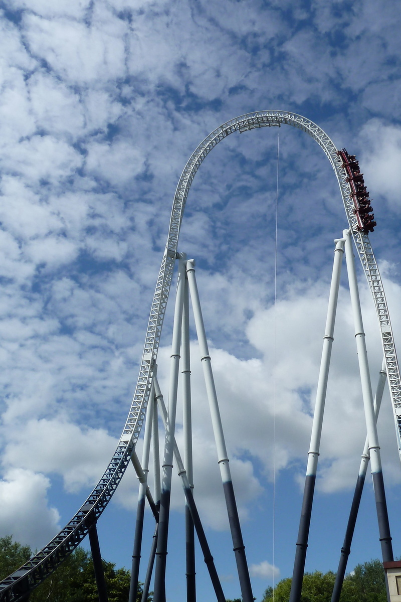 cloud - sky, ride, sky, fairground, blue, fast, adrenaline, amusement park, day, excitement, amusement park ride, no people, thorpe park, arts culture and entertainment