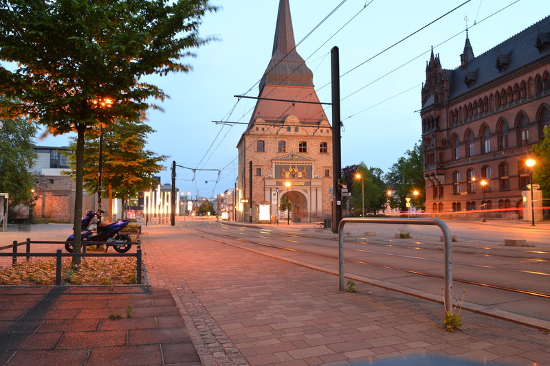 illuminated, street, incidental people, nature, built structure, religion, transportation, street light, hanseatic city, place of worship, 4K, dusk, architecture