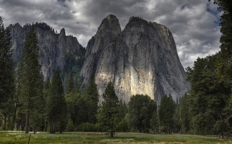 stormclouds, sky, idyllic, tranquility, Holiday, United States, Rock, Trip, Adventure, Amazing, beauty in nature, mountains, cathedral, yosemitenationalpark