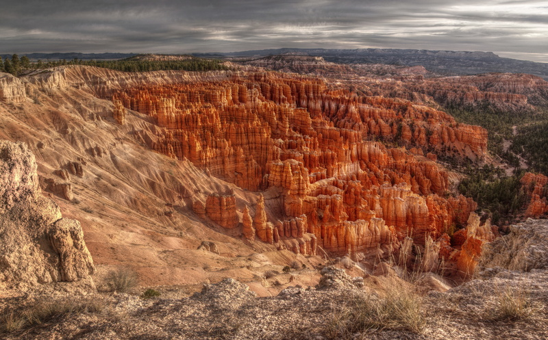scenics - nature, Earth, brycecanyon, gravel, hoodoos, Overcast, Travel, America, rock, formation, fantastic, bryce, physical geography, Amazing, solid