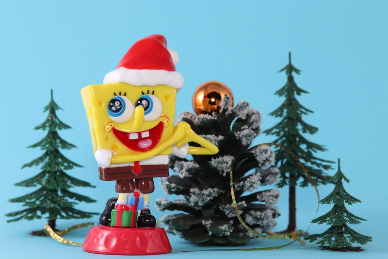 spongbob, santa claus, spongebob, christmas, celebration, decoration, cold temperature, map, no people, toy, santa hat, cartoon character, sponge head