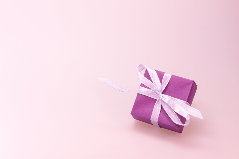 bow, greetings, loop, wrapping paper, pink background, box - Container, indoors, made, colored background, holiday, gift, surprise, paper, christmas shopping