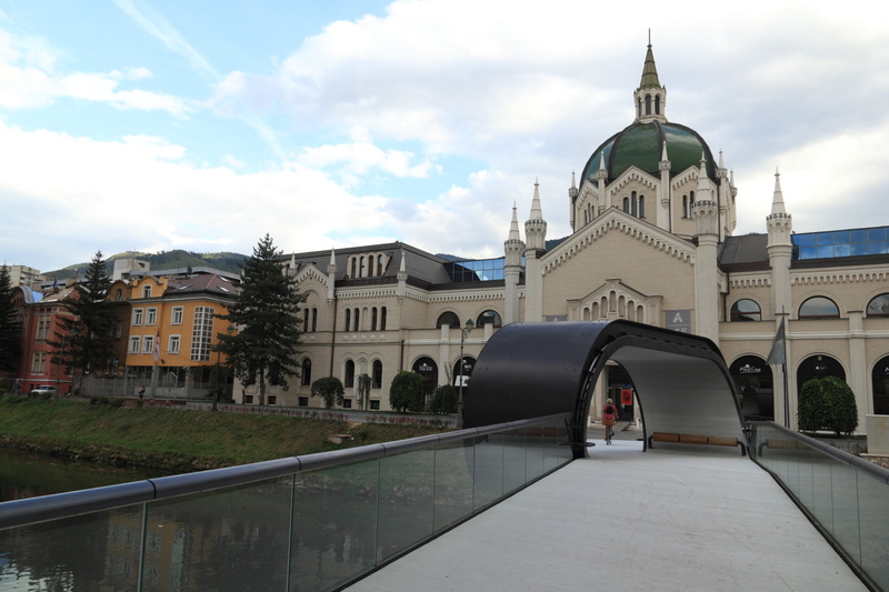 outdoors, city, canal, cloud - sky, architecture, dome, nature, building exterior, sarajevo, place of worship, hezegovina, belief, 5K, day, sky, no people