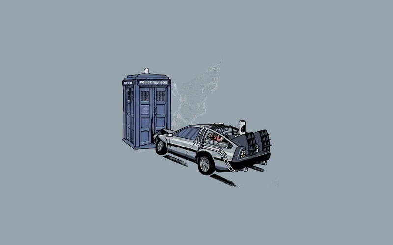 copy space, crash, sky, DeLorean, public transportation, clear sky, crossover, day, no people, tea, motion, travel, architecture, illustration, gray, Back to the Future