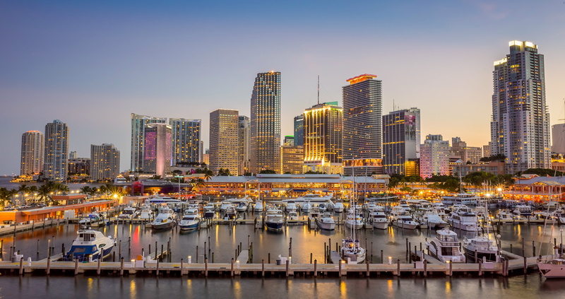 4K, Florida, building, yachts