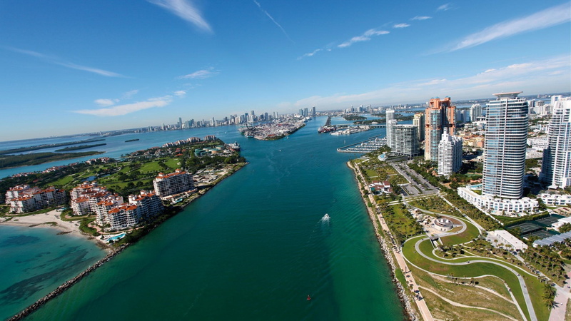 sea, 2K, Florida, aerial view, Miami, cityscape