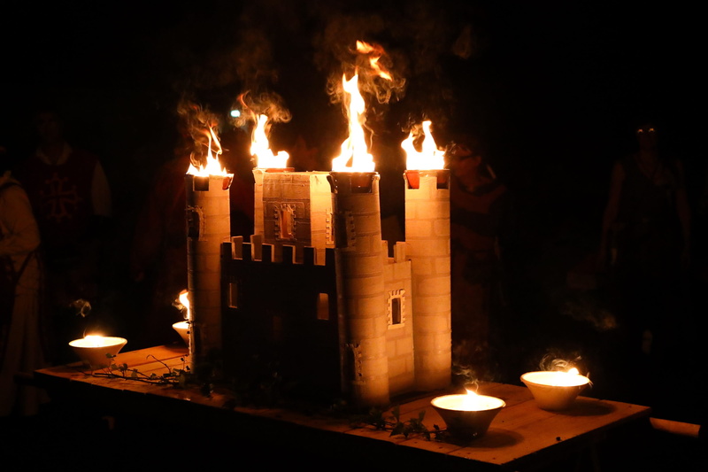 religion, building, Show, cultures, flame, cathar country, Carcassonne, group, night, candle, altar, spirituality, indoors, aude, architecture, Fire, dark