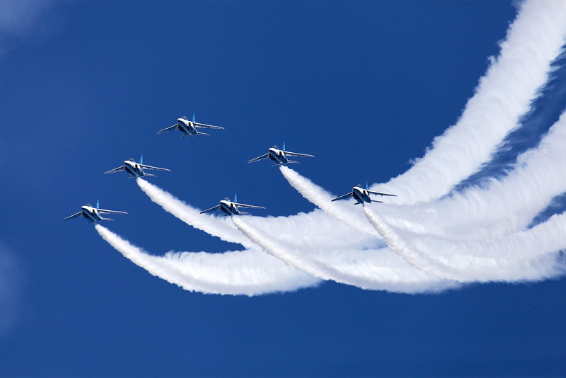group, Blue Impulse, 1080P, holiday, Kawasaki T-4, flight, show