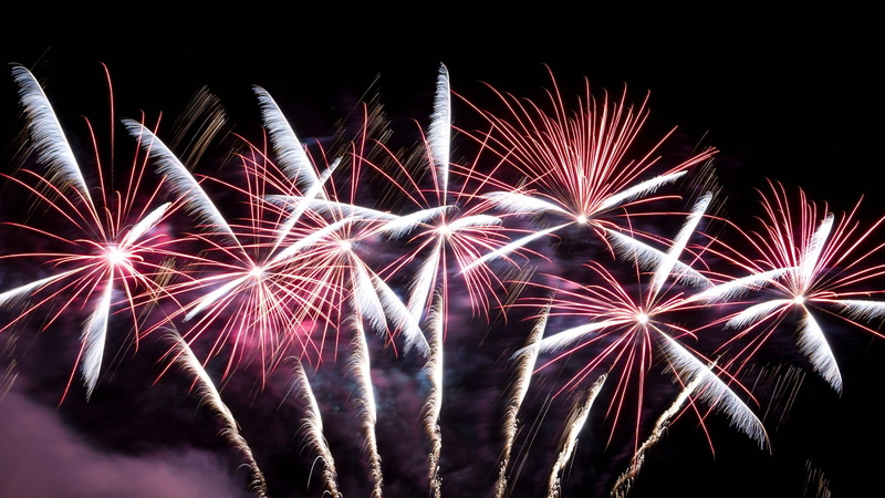 blurred motion, firework, lights, illuminated, fireworks rocket, july, event, fourth of July, glowing, arts culture and entertainment, fun, low angle view