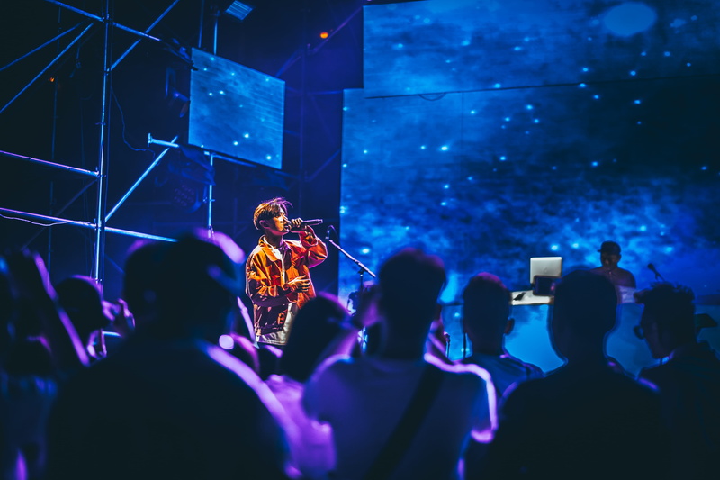 arts culture and entertainment, stage - performance space, festival, music, man, light, performance, adult, event, rapper, musician, ultramusicfestival