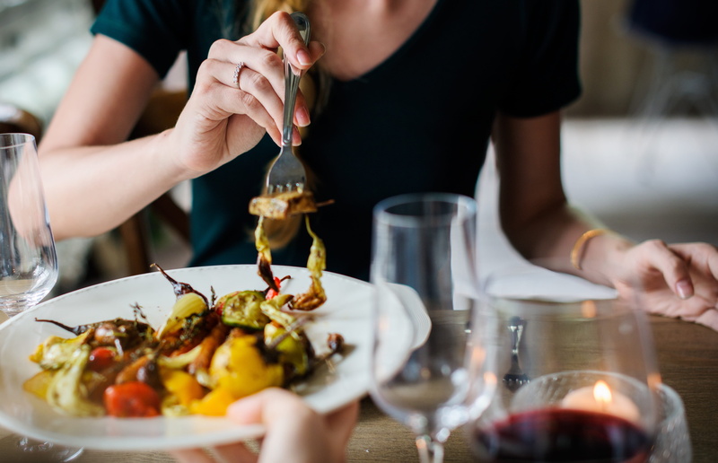 celebration, midsection, wine, together, happy, engagement, female, black, holding, freshness, 5K, plate, human body part, family, party, top, table, getting