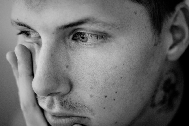 photo, real people, irritation, insight, creativeness, Person, Fake, simplicity, grayscale, creative, dom, think outside the box, paint, facial expression