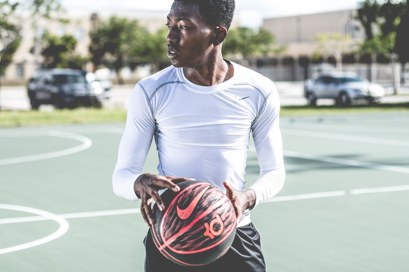 competition, focus on foreground, outdoors, adult, competitive Sport, relaxation Exercise, healthy Lifestyle, red, basketball - ball, lifestyles, shirt