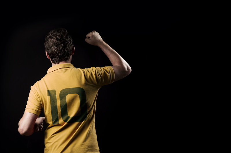 studio shot, man, football, 5K, young adult, healthy lifestyle, sportsman, standing, jersey, strength, dispute, adult, yellow, stadium, player, lifestyles