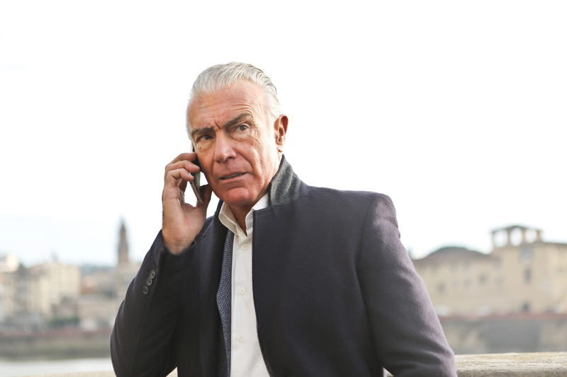 business person, gray hair, business, senior, smartphone, listen, call, hair, mature, 50-55 year old, males, front view, person, jacket, Face, Old, calling