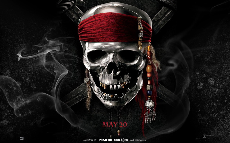 pirates, caribbean, movie, skulls, poster, dark, horror, 1080P, fantasy