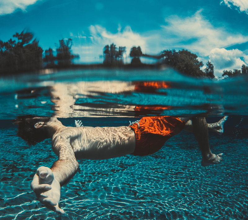 vertebrate, people, exercising, underwater, one Person, recreational Pursuit, white, water, outdoors, muscular Build, floating, waterfront, short, vacations