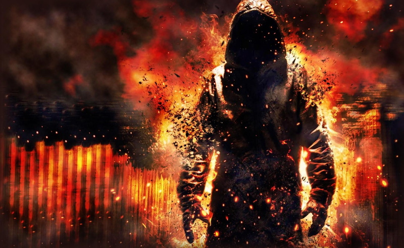 orange color, yellow, real people, burning, black Color, flame, destruction, night, inferno, heat - Temperature, backgrounds, 1080P, glowing, abstract