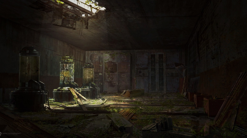 abandoned, debris, CGI, lights, digital art, reconquer, broken glass, facility, 2K, nature