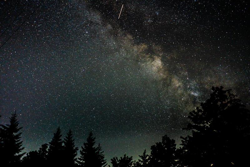 way, astronomy, astrology, nebula, illuminated, hiking, exploration, evergreen, lane, astrophotography, snow, mountain, space, treetop, dark, beauty In Nature