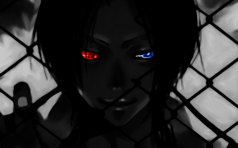 security, red eyes, pattern, transportation, protection, car, illuminated, dark, Rokudo Mukuro, barrier, Katekyo Hitman Reborn!, fence, one person, close-up