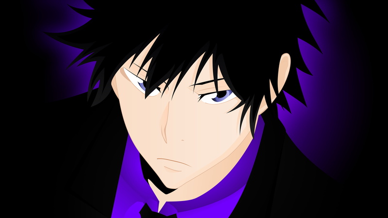 purple, lifestyles, indoors, hairstyle, beautiful woman, one person, dark hair, 4K, Hibari Kyoya, young women, headshot, illuminated, looking at camera