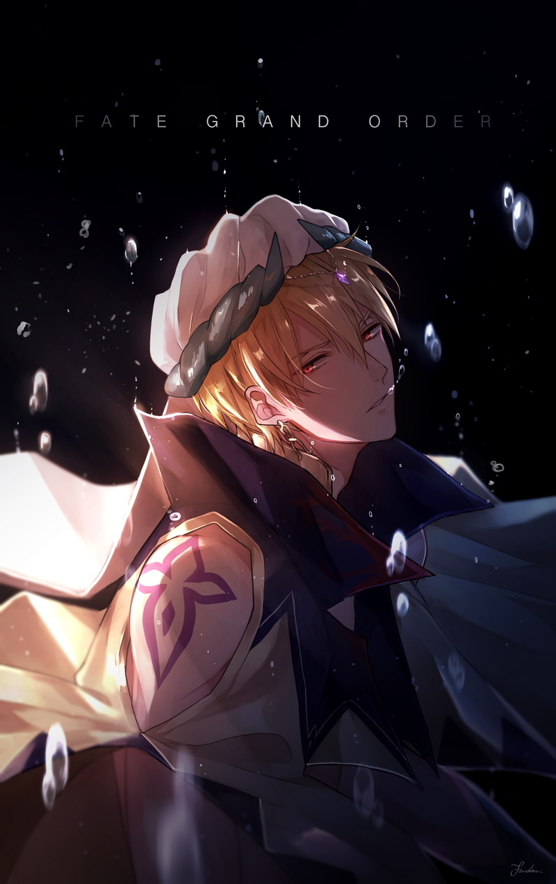 young women, mode of transportation, night, blonde, transportation, human body part, fate grand order, Anime, portrait, young adult, one person, anime boy
