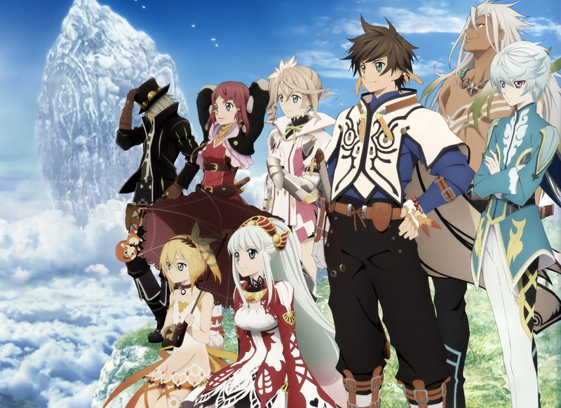 Anime, sunlight, cloud - sky, no people, tales of zestiria the x, low angle view, sculpture, representation, sky, male likeness, human representation, tv series