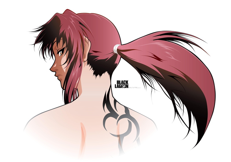 revie, haired, girl, lagoon, series, black lagoon, red, anime, black, 5K, character, tv, tv series, rebecca