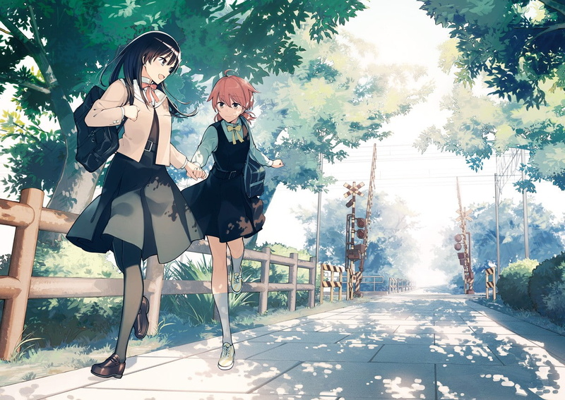 schoolgirl, landscape, Koito Yuu, anime, anime girls, Japan, Nanami Touku, 480P, Yagate Kimi ni Naru