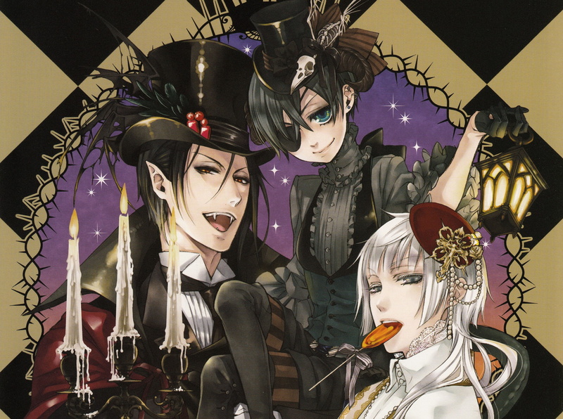 black suit, hell of a grin, Charles Grey, crock, vampire, Lollipop, 2K, Dark Butler, Since Toboso, Sebastian Michaelis, Kuroshitsuji, Dracula, Ciel Phantomhive