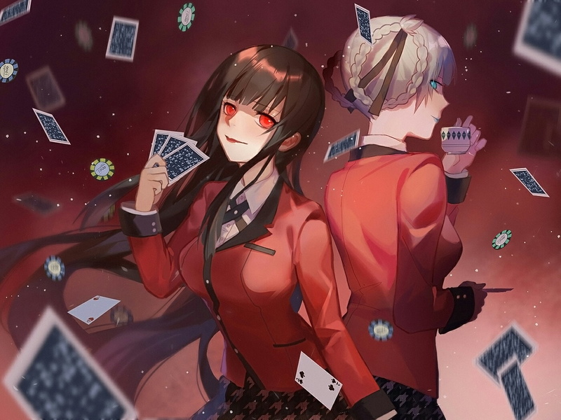 1080P, Yumeko Jabami, Anime, Mary Saotome, Kakegurui