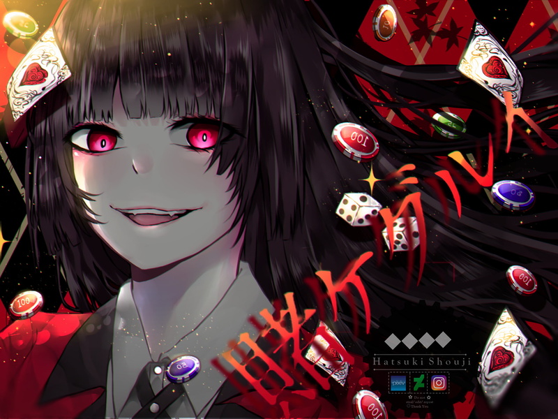 celebration, still life, large group of objects, decoration, disguise, anime girls, art and craft, close-up, red, Jabami Yumeko, creativity, no people