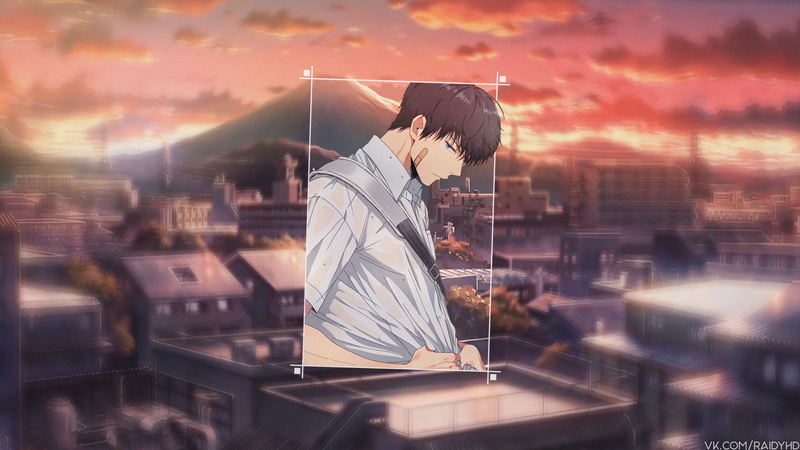 Kageyama Tobio, picture-in-picture, 4K, anime boys, anime