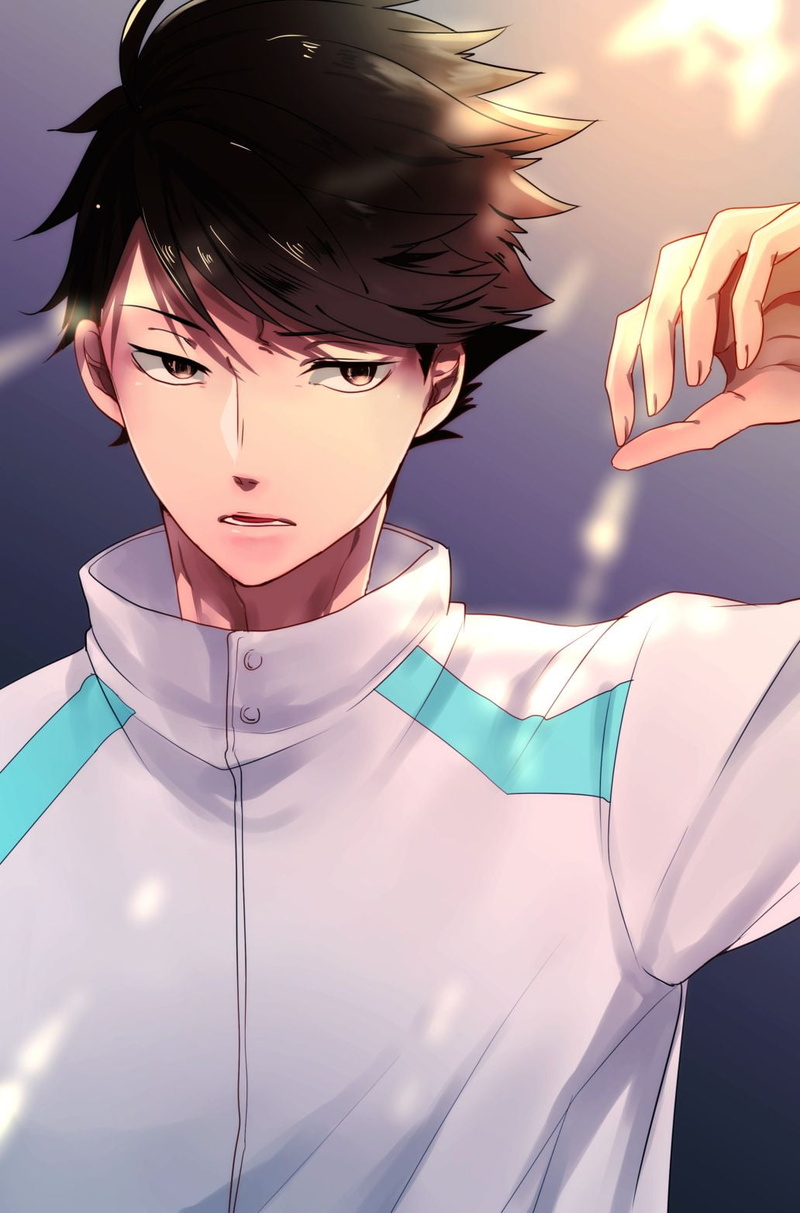 volleyball player, Tōru Oikawa, Haikyuu, vertical, 720P, anime boys, anime