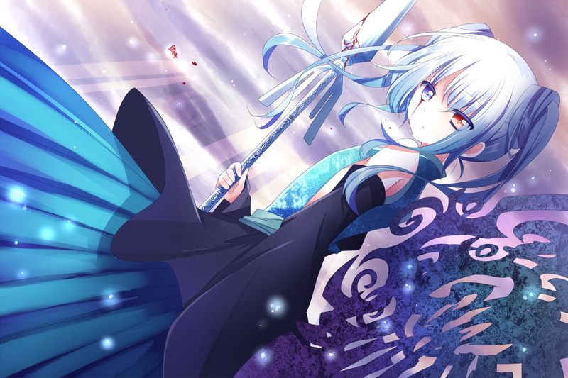 spear, Anime, 1080P, anime girl, bloody tears