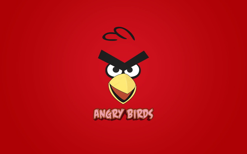 Angry Birds, red background, 1080P